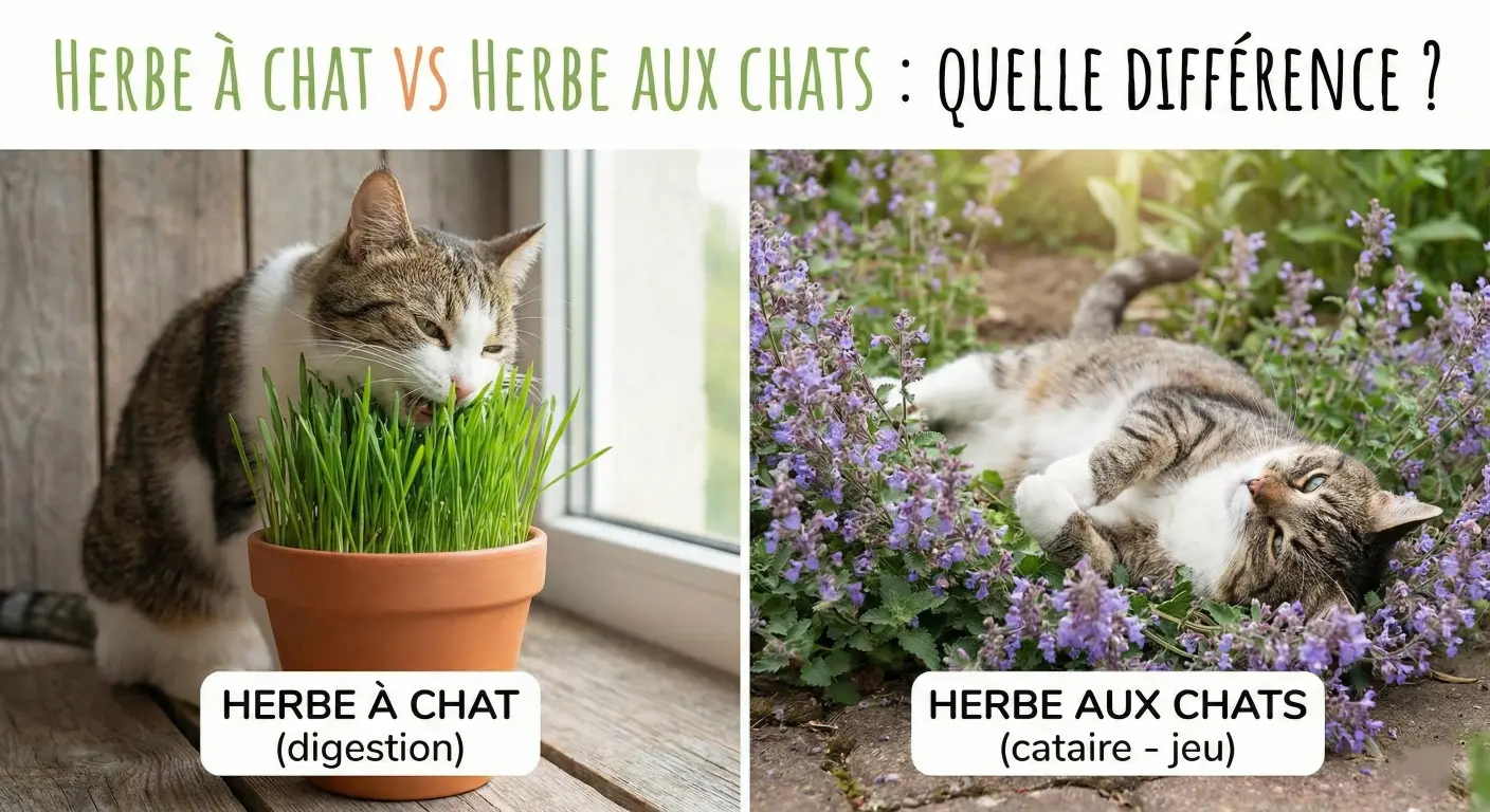 herbe a chat vs herbe aux chats