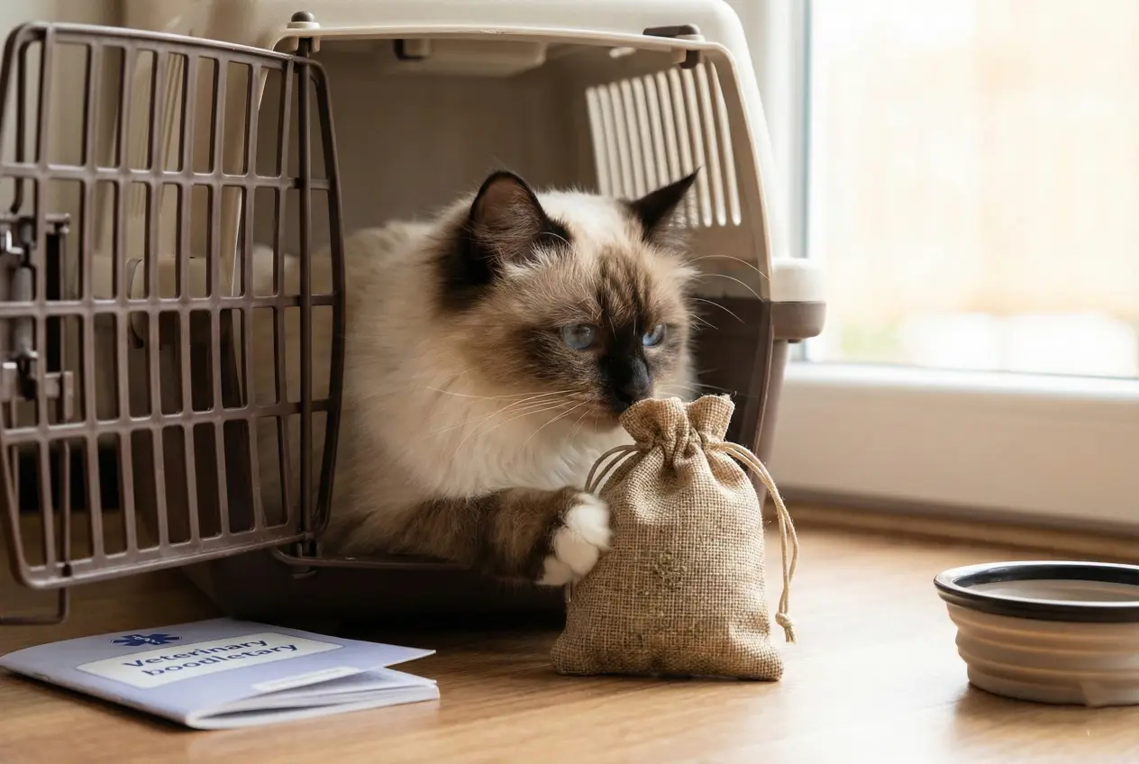herbe aux chats sur un griffoir
