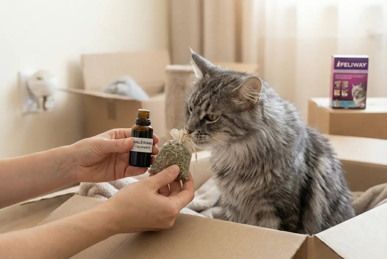 herbe aux chats sur un griffoir